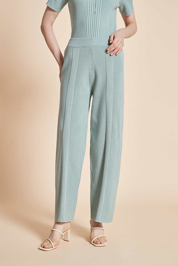 Solid Full Length Pants - 1