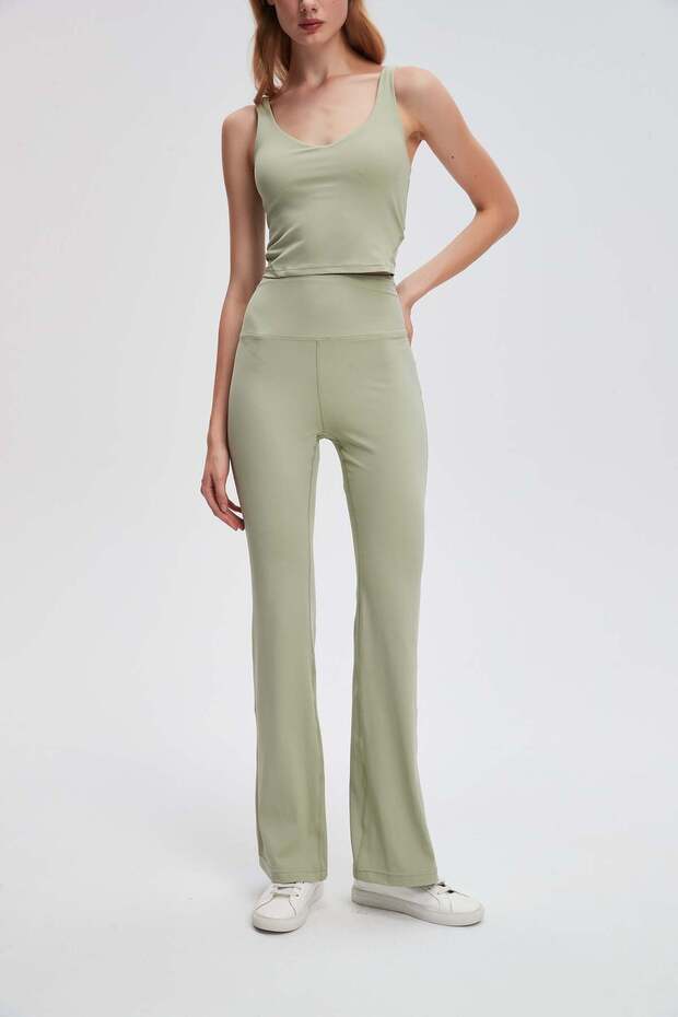 Solid Long Charleston Pants - 1