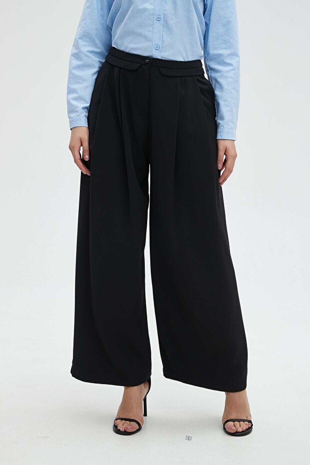 بنطلون مريح سادة - 1