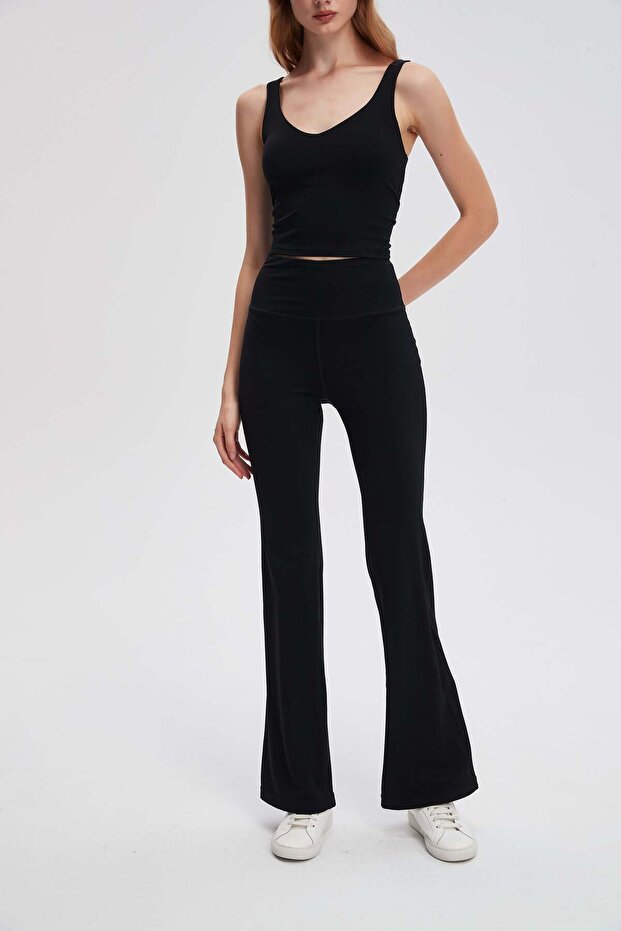 Solid Long Charleston Pants - 1
