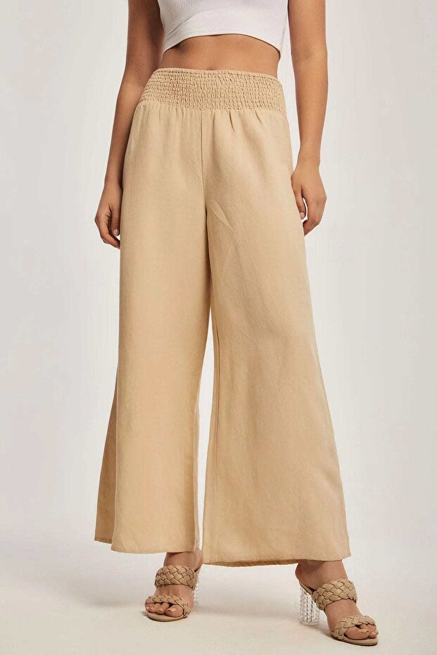 بنطلون واسع الساق سادة - 3