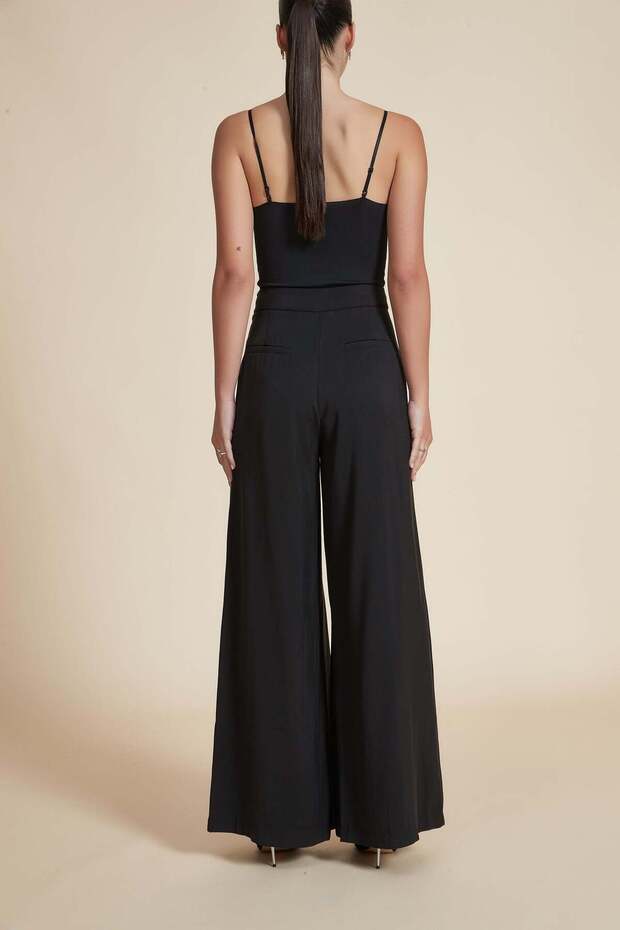 Solid Wide-Leg Pants - 3