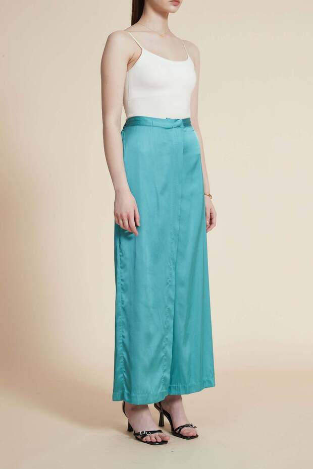 بنطلون واسع الساق سادة - 5