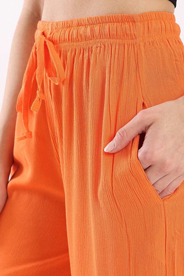 بنطلون واسع الساق سادة - 4