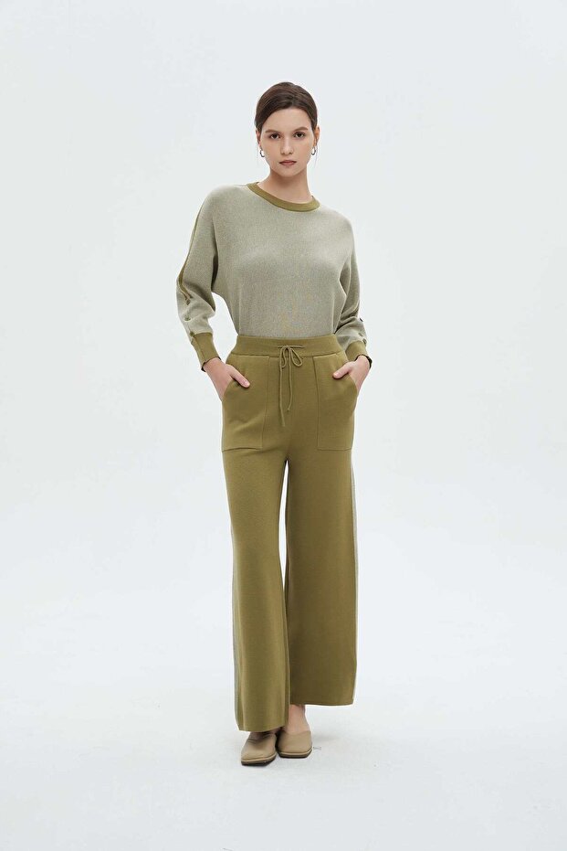 بنطلون سادة بطول كامل - 5