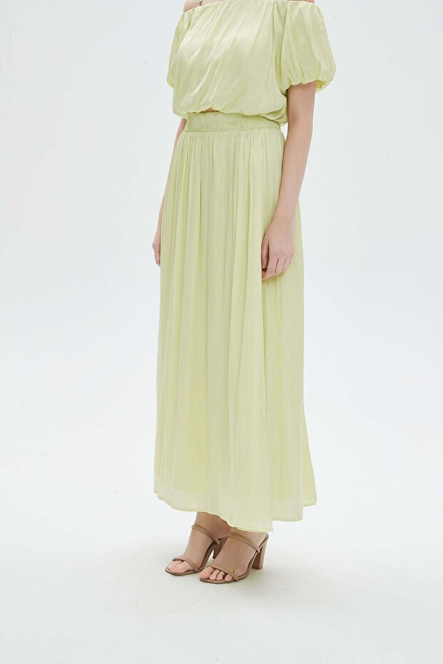 تنورة ماكسي سادة مكشكشة - 4