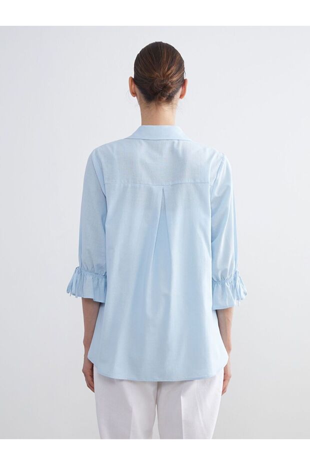 LCW Grace Regular Fit Fırfırlı Kadın Gömlek - 5