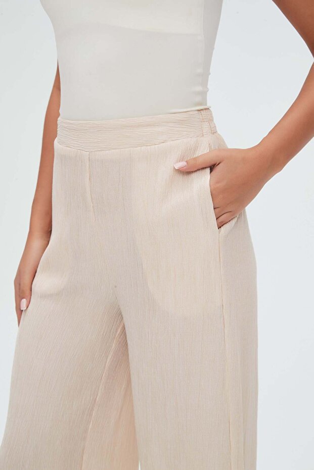 بنطلون واسع الساق سادة - 4