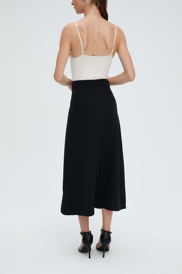 تنورة ميدي كلاسيكية سادة - 5