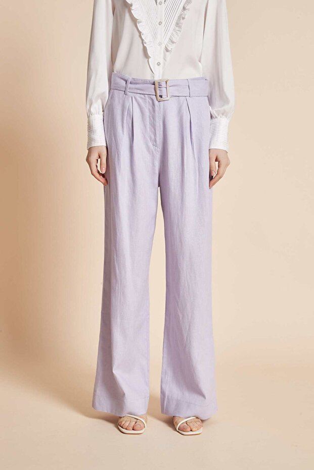 Solid Full Length Bootcut Pants - 2