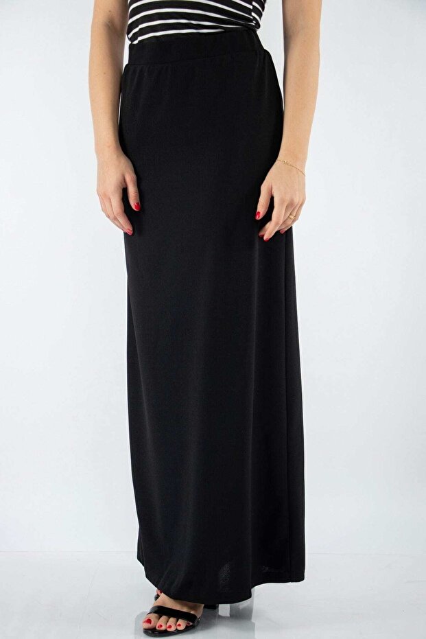 Solid Maxi Skirt - 1