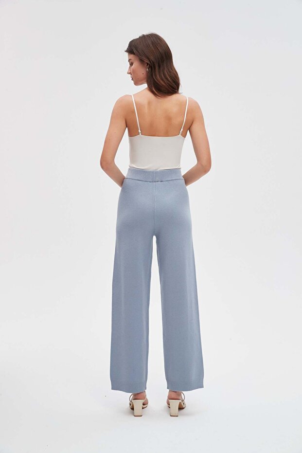 بنطلون واسع الساق سادة - 5