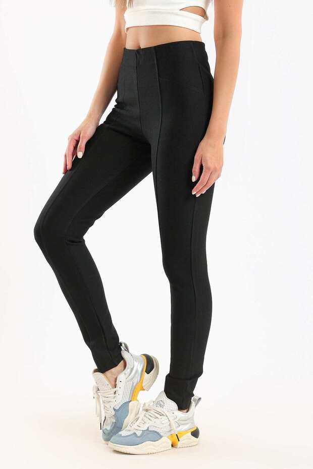 بنطال ضيق سادة بخصر عالٍ - 2