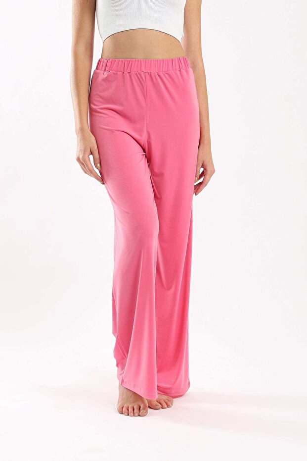 Comfortable Solid Wide-Leg Pants - 1