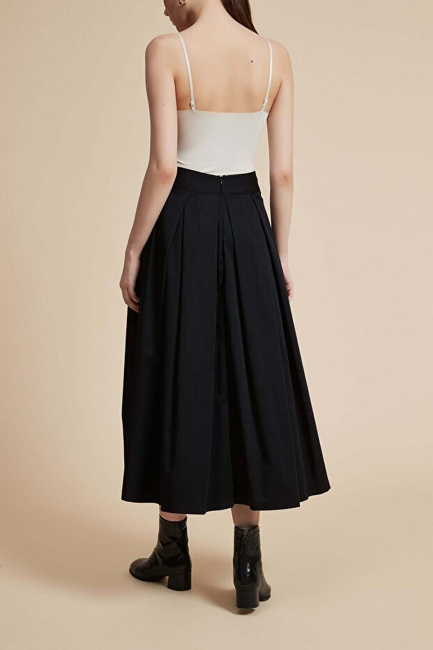 تنورة ميدي واسعة الساق - 7