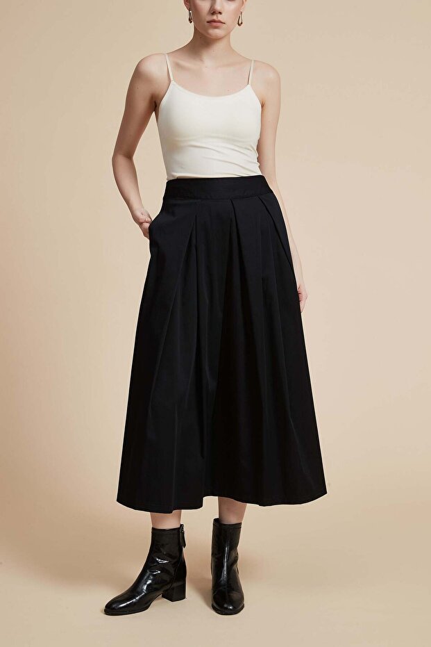 تنورة ميدي واسعة الساق - 2