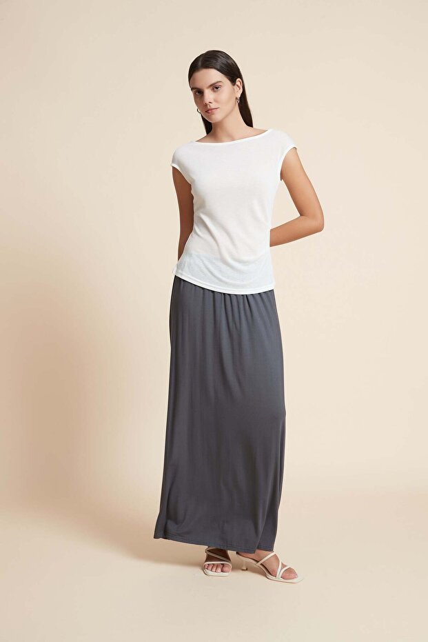 تنورة ماكسي سادة - 1