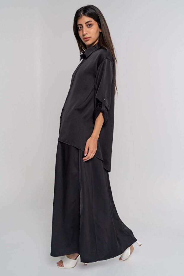 Solid Maxi Skirt - 1