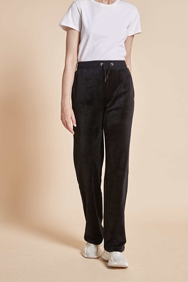 Solid Drawstring Full-Length Pants - 4