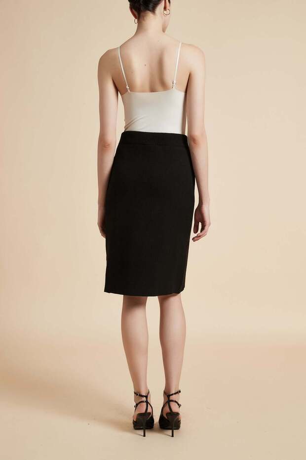 تنورة قصيرة ملفوفة سادة - 5