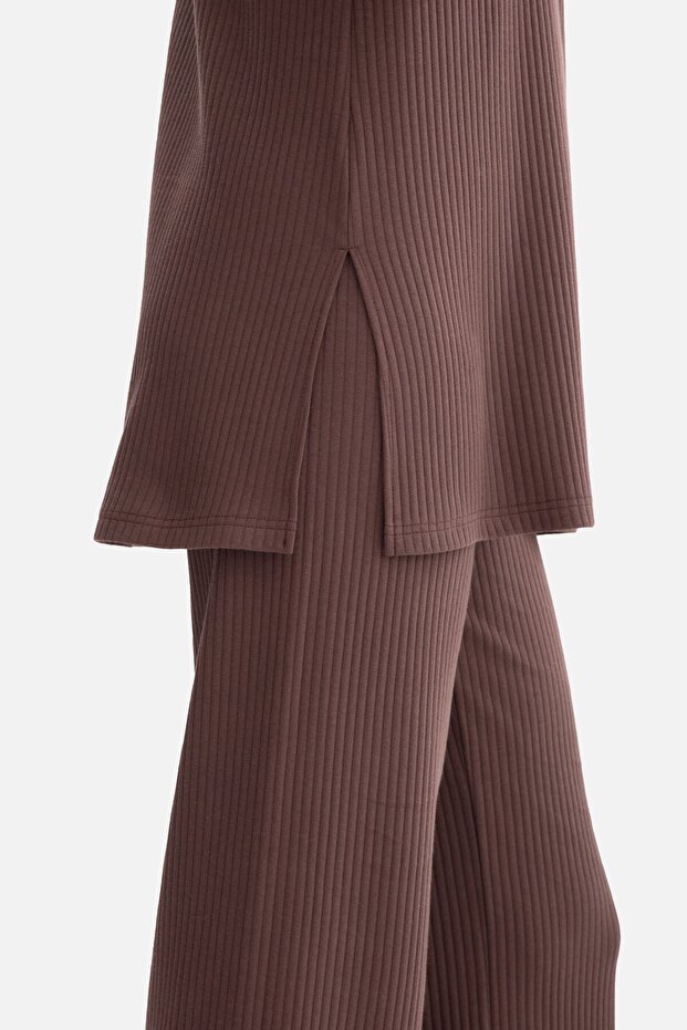 Oversized ribbed knit blouse - 3