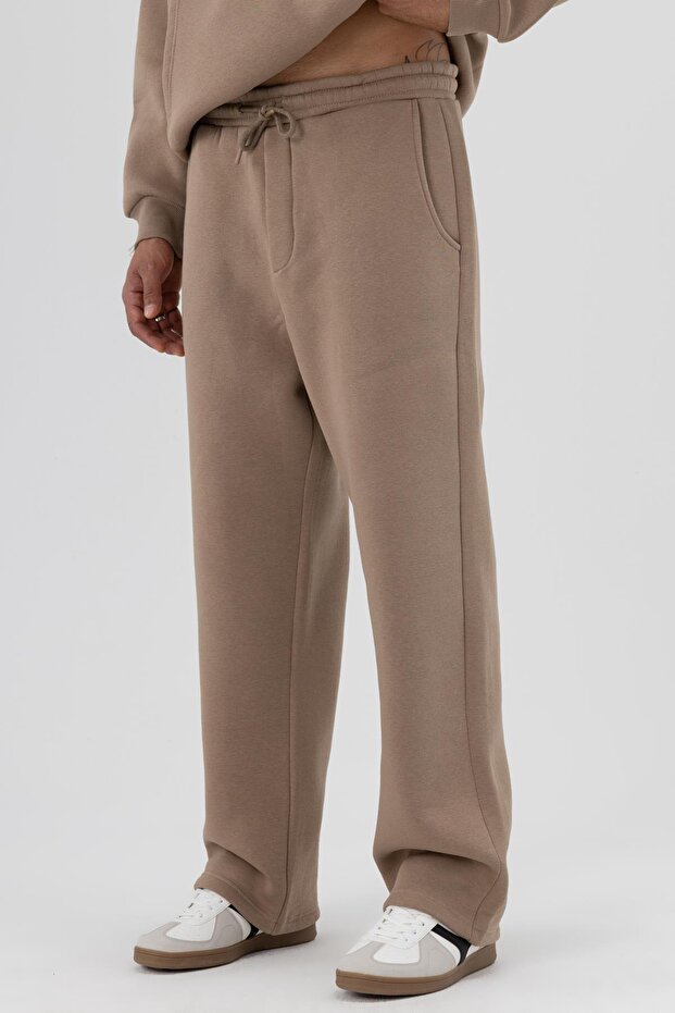 Basic Baggy Eşofman Alt Vizon - 2