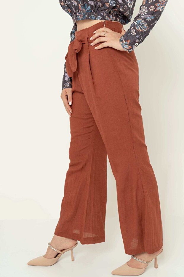 بنطلون سادة عالي الخصر - 3