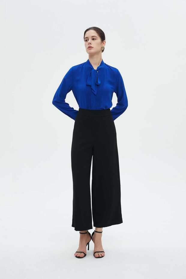 Solid Bootcut Pants - 1