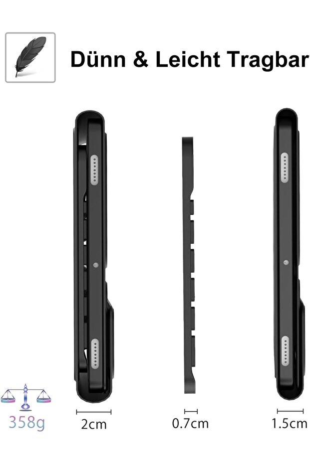 Samsung Galaxy Tab A9 Plus Keyboard Case - Galaxy Tab A9+ Keyboard with Touchpad, QWERTY Keyb - 4