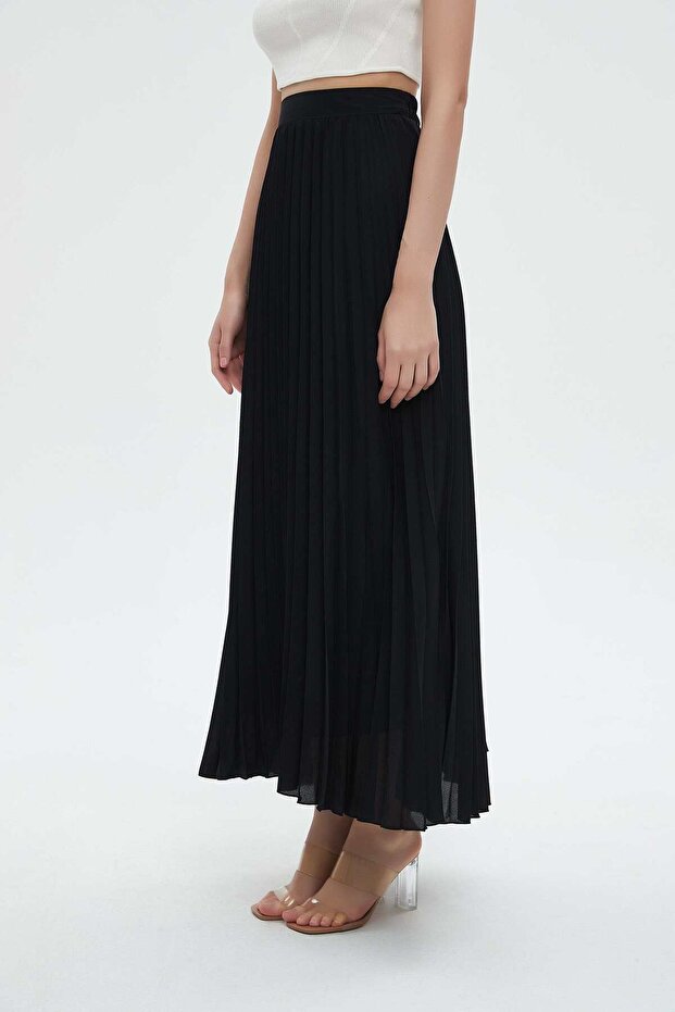 الصلبة تنورة ماكسي مطوي - 3