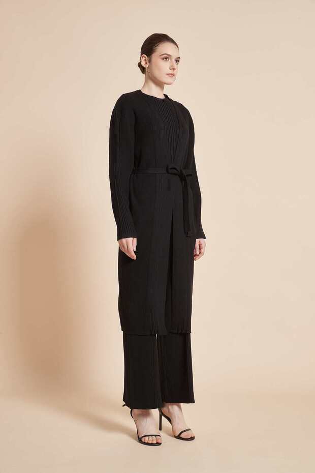 Solid Wide-Leg Pants - 4