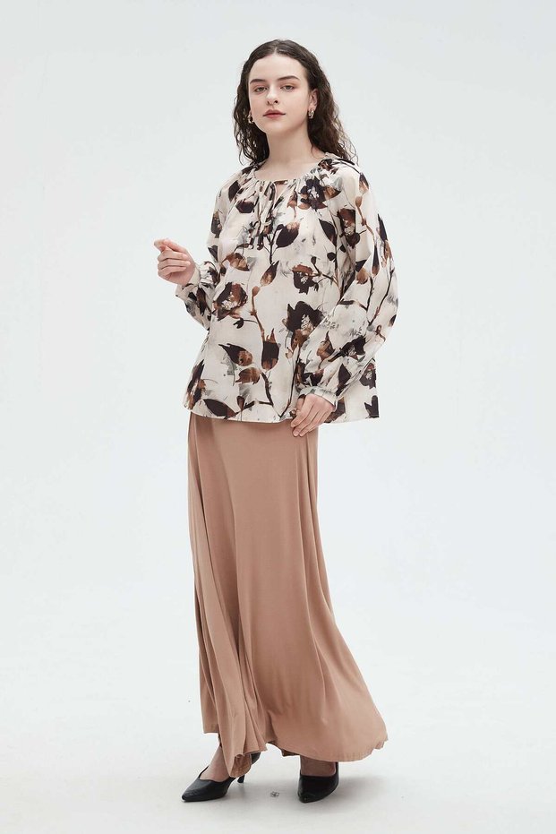 Solid Maxi Skirt