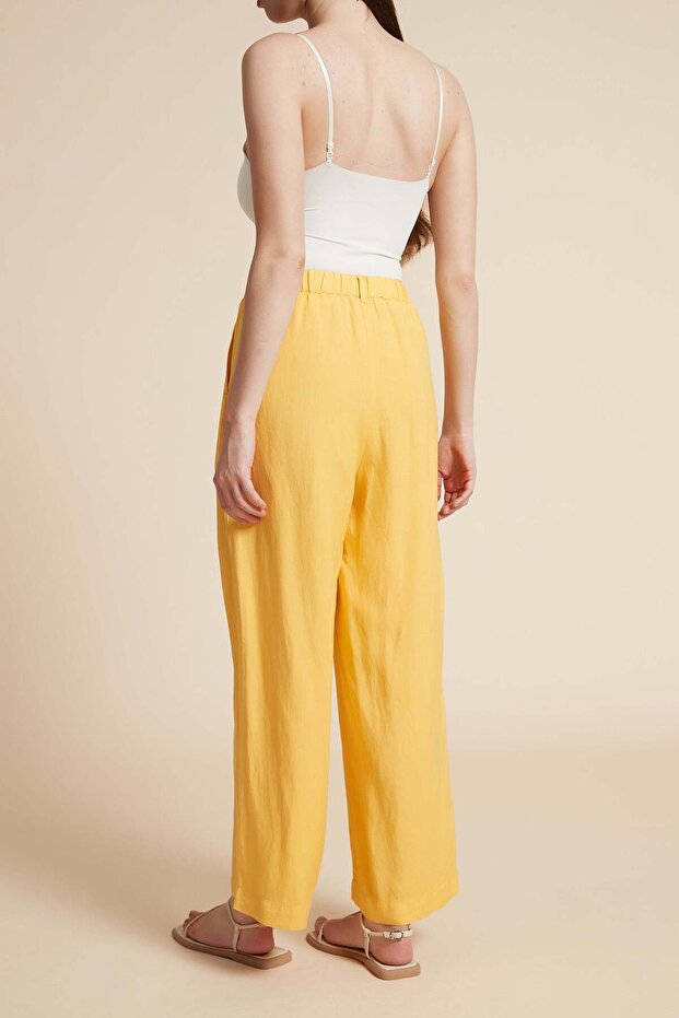 بنطلون واسع الساق سادة - 5