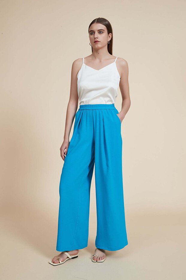 بنطلون سادة بطول كامل - 1