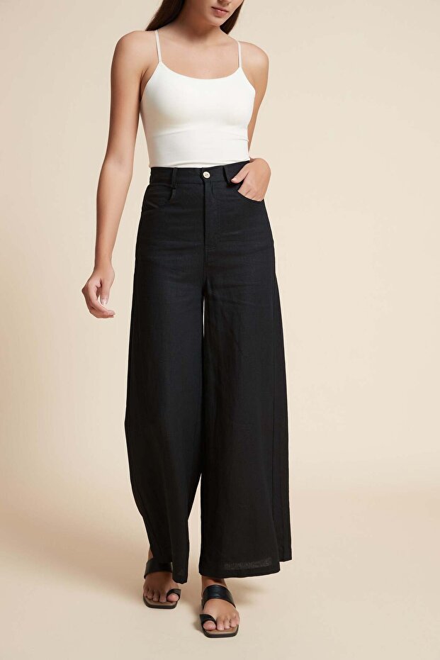 Solid Regular-Length Pants - 1