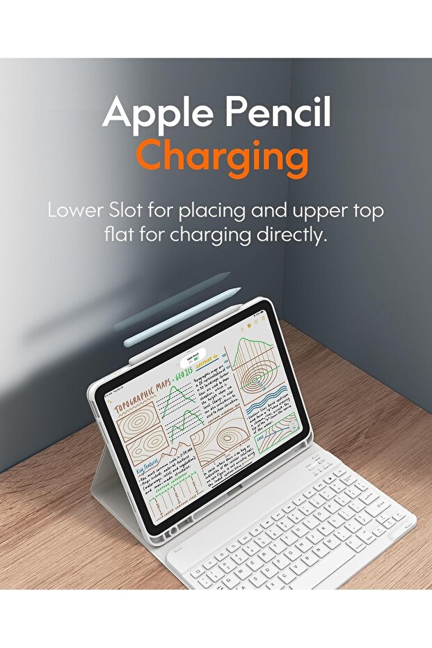 for iPad Air 5th/4th Generation Case with Keyboard, Rechargeable Wireless Keyboard Case for - 5
