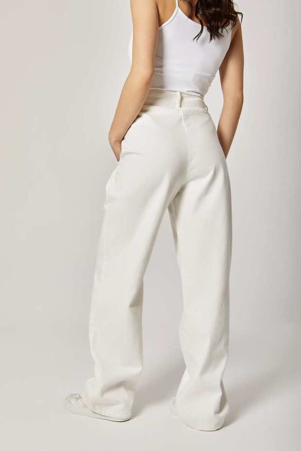 بنطلون واسع الساق سادة - 2