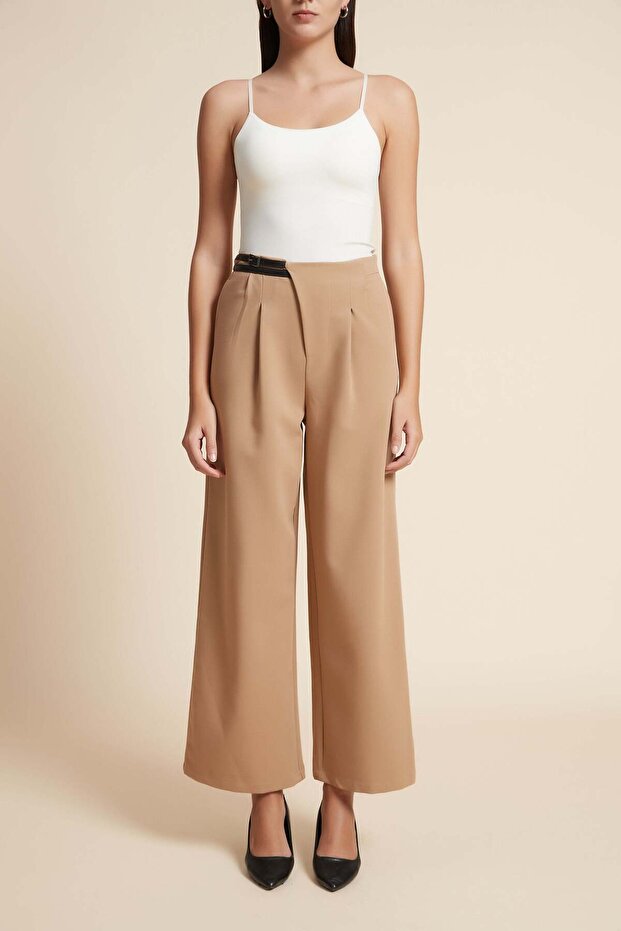 Solid Wide-Leg Pants - 2