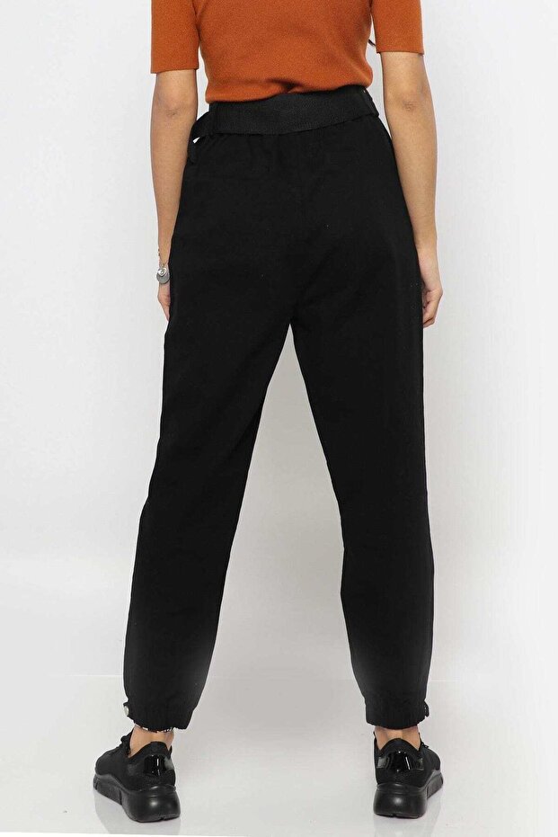 بنطلون سادة عالي الخصر - 3