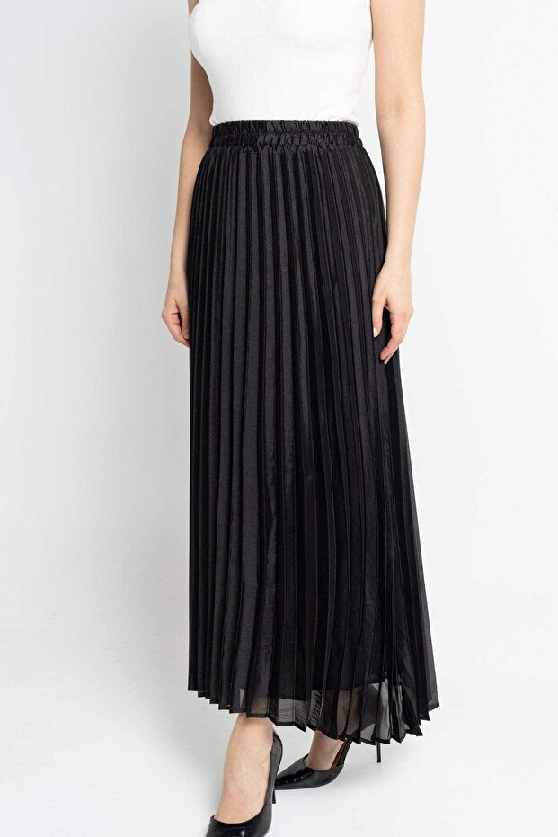 الصلبة تنورة ماكسي مطوي - 1