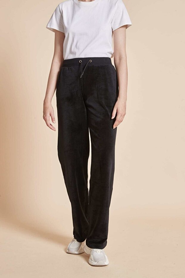 Solid Drawstring Full-Length Pants - 5