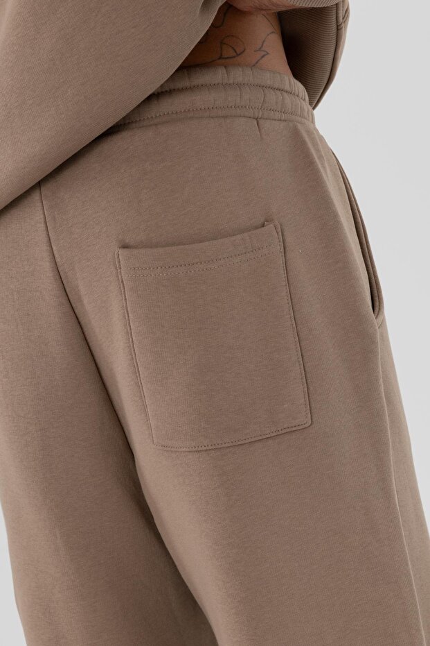 Basic Baggy Eşofman Alt Vizon - 4