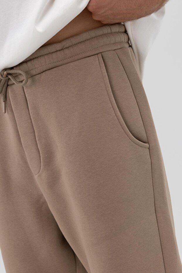 Basic Baggy Eşofman Alt Vizon - 6