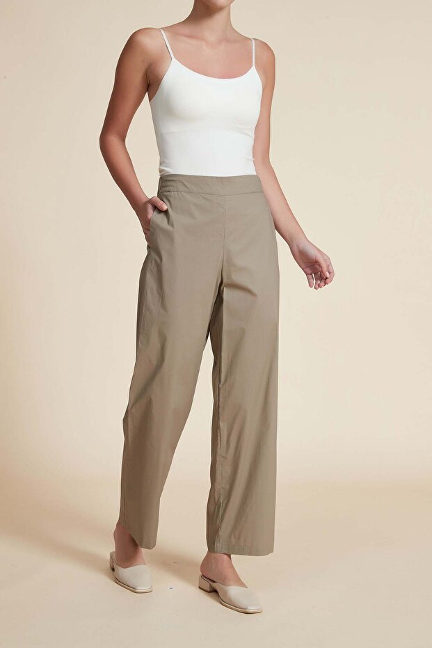 بنطلون واسع الساق سادة - 1