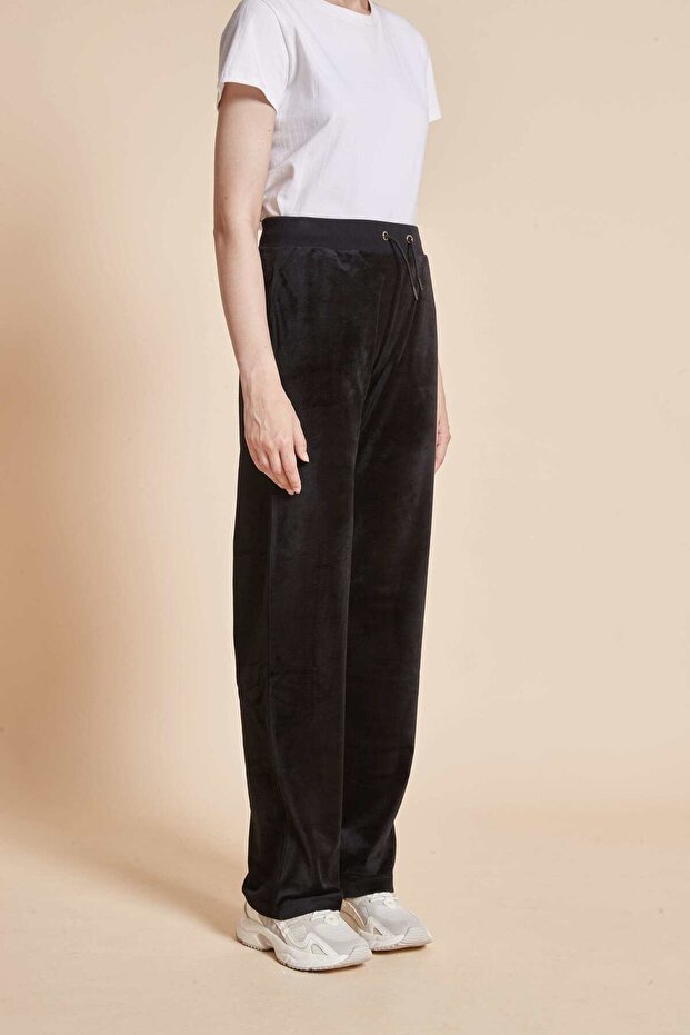 Solid Drawstring Full-Length Pants - 3