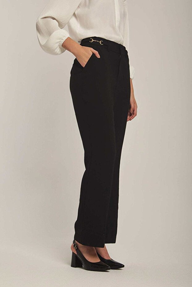 Solid Wide-Leg Pants - 5