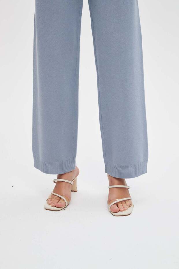 بنطلون واسع الساق سادة - 4