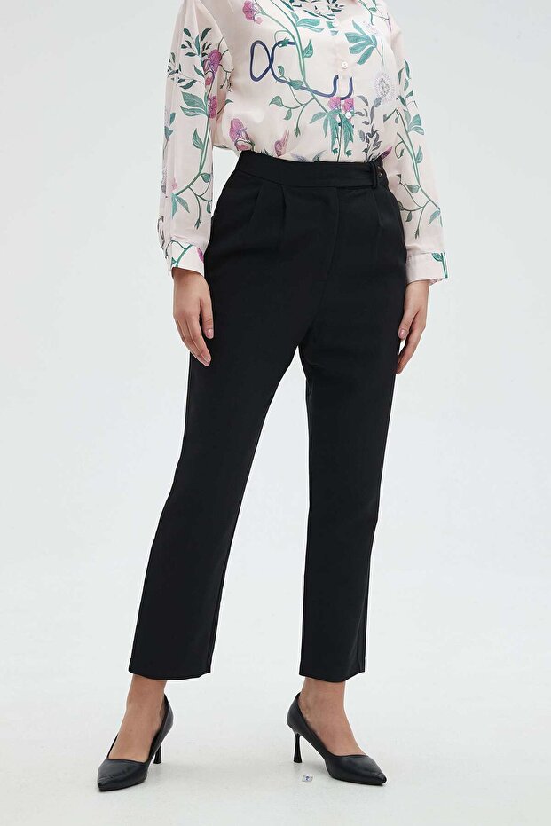 بنطال سادة بطول الكاحل - 1