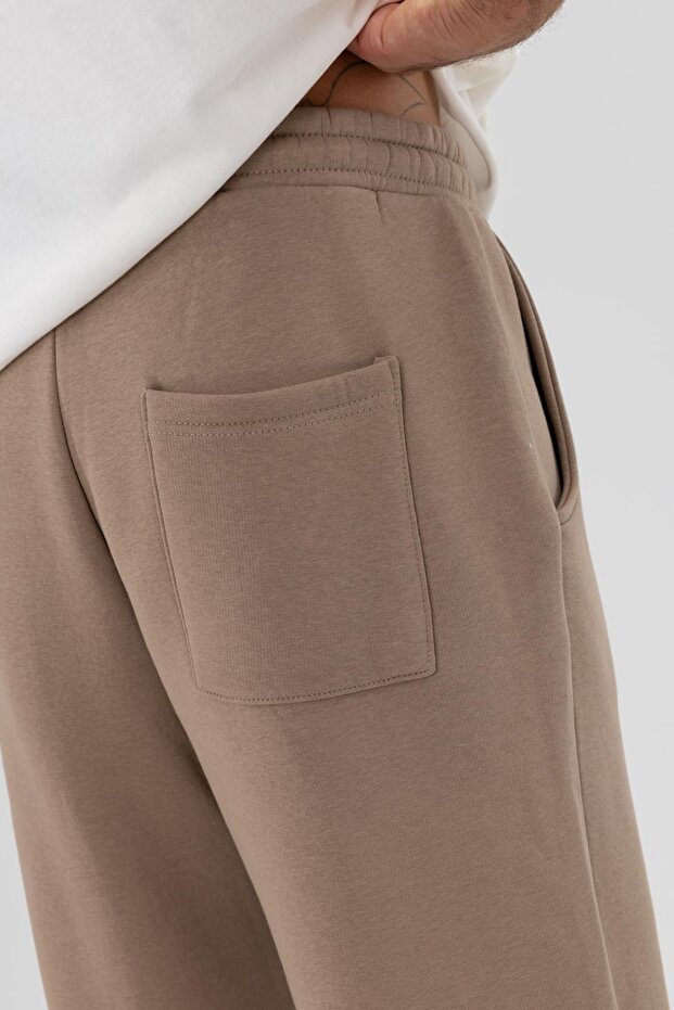 Basic Baggy Eşofman Alt Vizon - 7