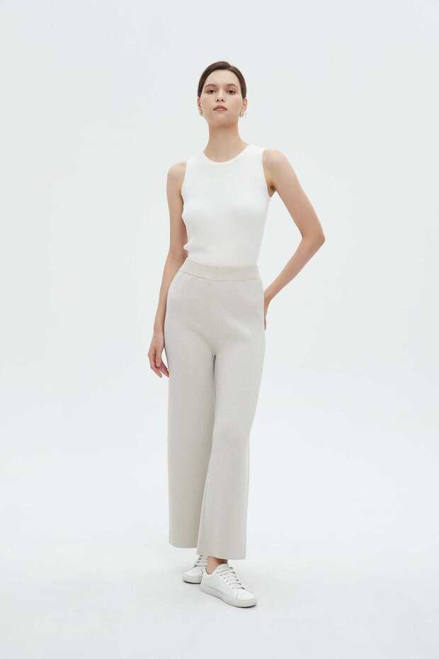 بنطلون نسائي سادة بقصّة بوت كات - 5